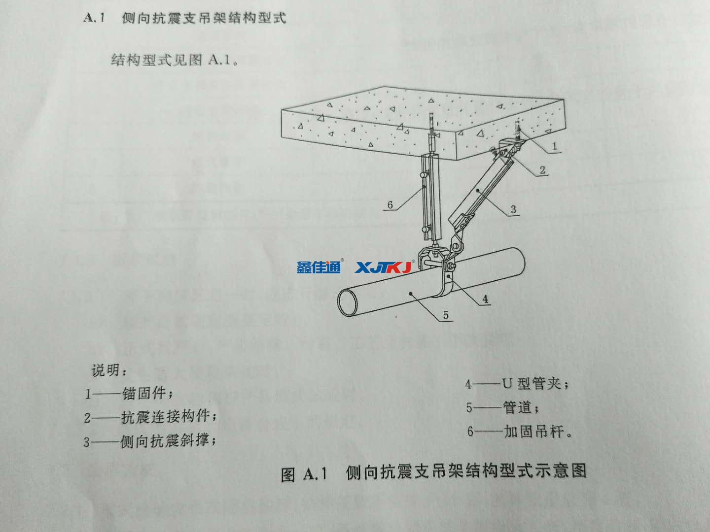 单管侧向抗震支架